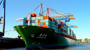 Ocean freighter photo in the Equities.com article