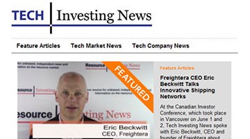 Eric Bekcwitt, Freightera CEO featured at Tech Investing news