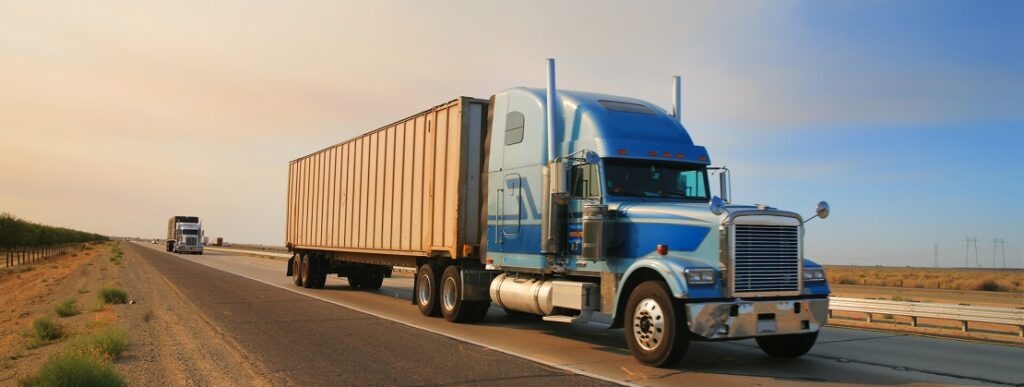 Truck on highway