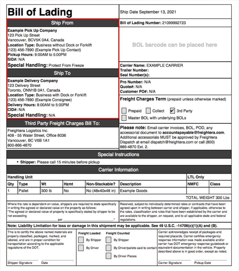 How To Fill Out A Bill Of Lading In 7 Easy Steps Ez Pass