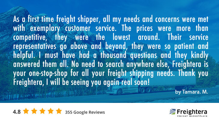 Freightera's customer review