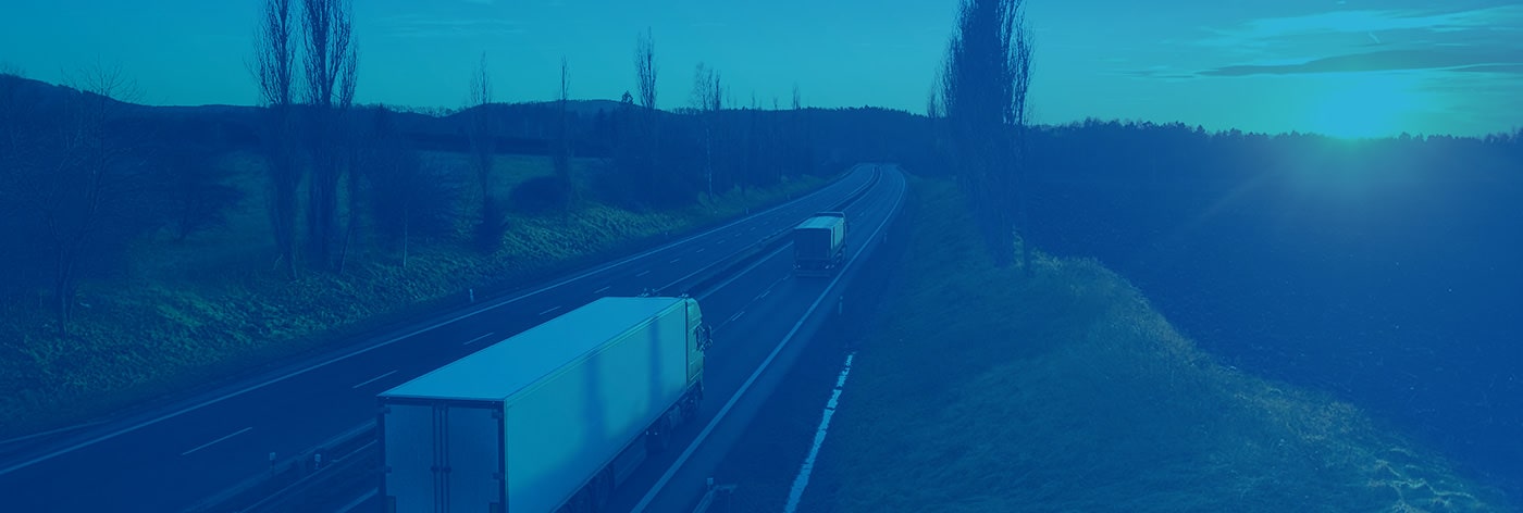 A freight truck moving on a highway